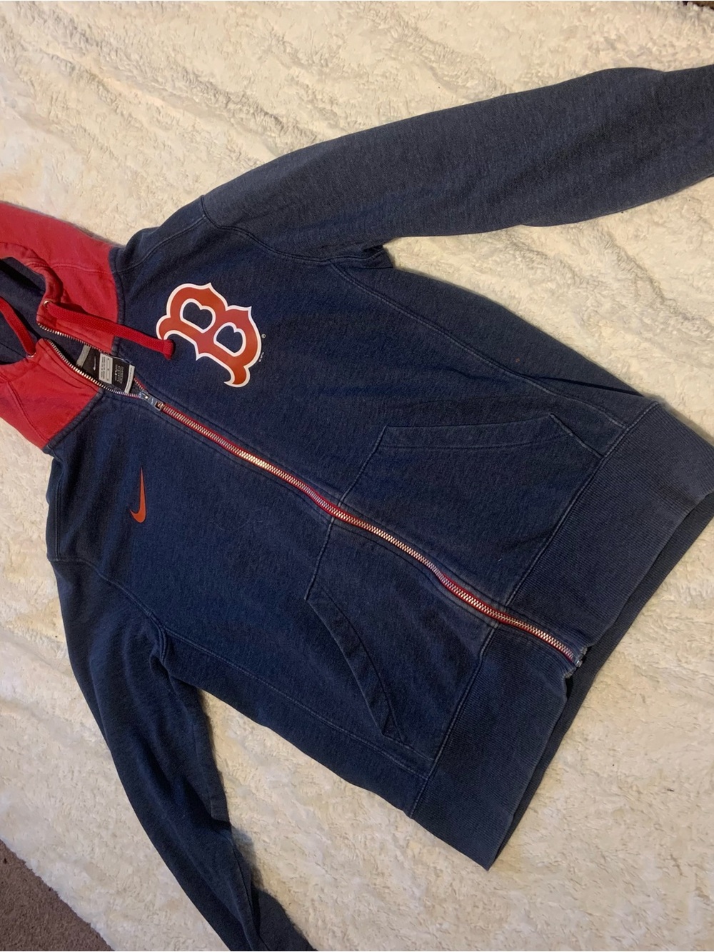 Nike Navy & Red Boston Red Sox full-Zip Hoodie